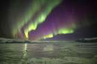 Iceland, Jokulsarlon Glacier Lagoon, Aurora Borealis Art Print